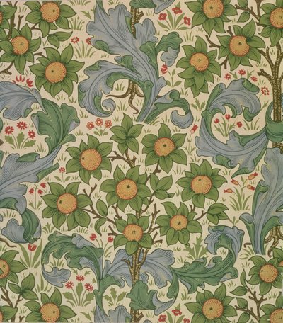 Orchard wallpaper, designed by John Henry Dearle for Morris and Company, 1899 by John Henry Dearle