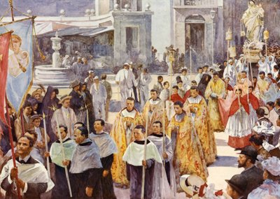 A Roman Catholic Procession by John Henry Frederick (after) Bacon