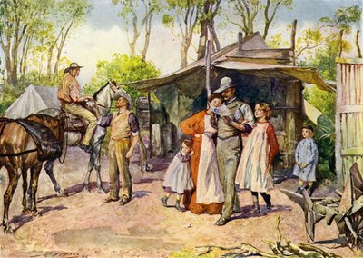 Delivering Letters in the Australian Bush by John Henry Frederick (after) Bacon