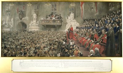 The City Imperial Volunteers in Guildhall, London by John Henry Frederick Bacon