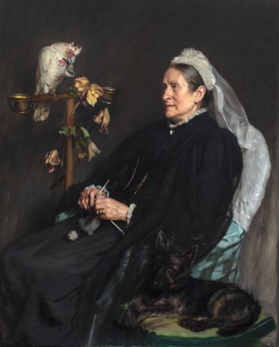 Old Lady and Her Pets by John Henry Lorimer