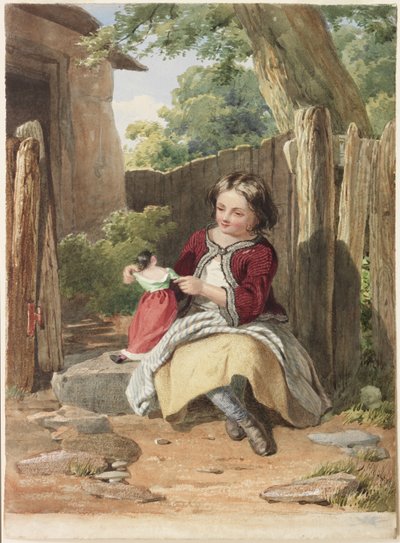 Girl with a Doll by John Henry Mole