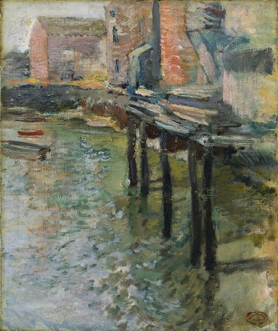 Deserted Wharf The Old Mill at Cos Cob, c.1900-1902 by John Henry Twachtman