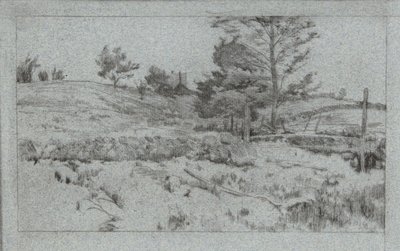 Landscape with Stone Wall by John Henry Twachtman