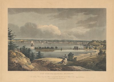New York from Heights near Brooklyn by John Hill, after William Guy Wall