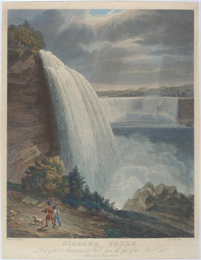 Niagara Falls from Foot of Staircase by John Hill, after William James Bennett