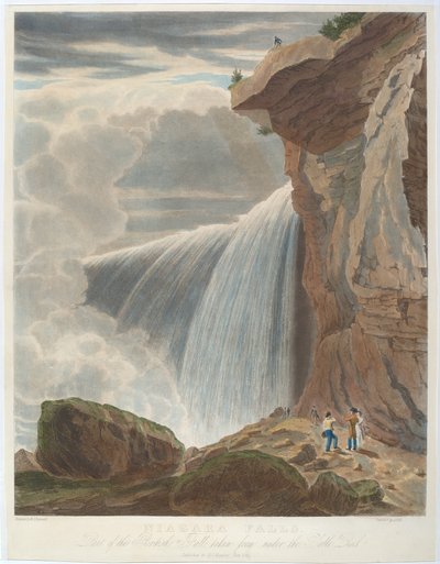 Niagara Falls from Under Table Rock by John Hill, after William James Bennett
