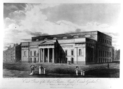 East Front of the New Theatre Royal, Covent Garden, engraved by Richard Reeve by John Hodges Benwell