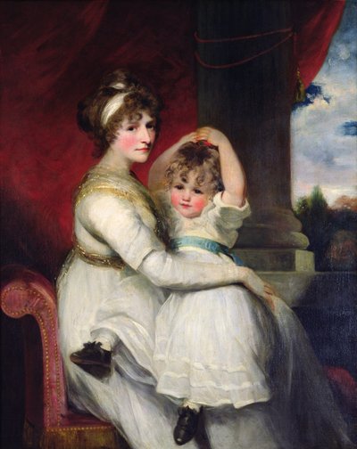 Georgina, Countess of Bathurst and her son by John Hoppner