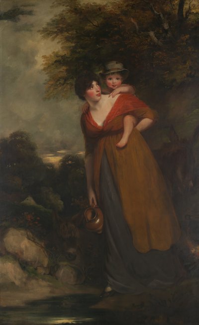 Mrs. Richard Brinsley Sheridan (Hester Jane Ogle) and Her Son by John Hoppner