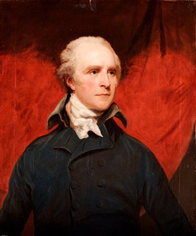Portrait of the Rt. Hon. Thomas Grenville, M.P., half-length, in a grey coat and a white cravat by John Hoppner