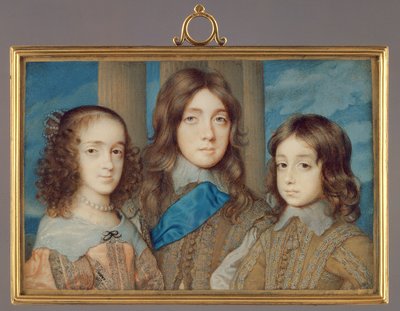Children of Charles I: James, Duke of York, Princess Elizabeth, Henry, Duke of Gloucester, 1646-47 by John Hoskins