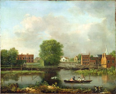 A River Landscape, Possibly a View from the West End of Rochester Bridge, 1800-10 by John Inigo Richards