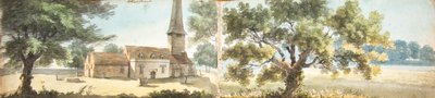 Old Eltham Church and an Oak Tree, Kent by John Inigo Richards