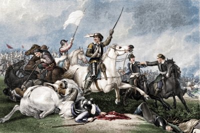 Cromwell at the Battle of Marston Moor, 1886 by John J Crew