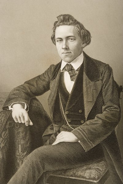Paul Charles Morphy (1837-84) engraved by D.J. Pound from a photograph, from 
