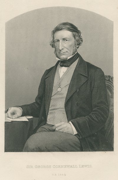 Sir George Cornewall Lewis, engraved by D.J. Pound from a photograph, from 