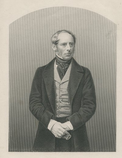 Sir John Somerset Pakington engraved by D.J. Pound from a photograph, from 