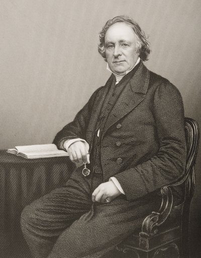 Thomas Binney (1798-1874) engraved by D.J. Pound from a photograph, from 
