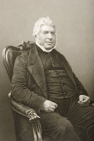 Walter Farquhar Hook engraved by D.J. Pound from a photograph, from The Drawing-Room of Eminent Personages, Volume 2, published in London, 1860 by John Jabez Edwin Paisley Mayall