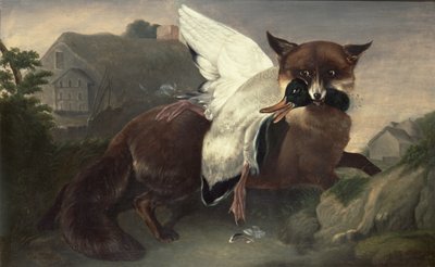 Fox and Goose, c.1835 by John James Audubon