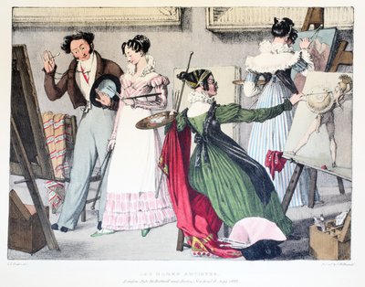 Les Dames Artistes, published by Rodwell and Martin, 1820 by John James Chalon