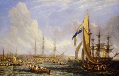 Maritime Scene in Front of Plymouth, England, August 1815 by John James Chalon