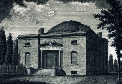 Pennsylvania Academy of Fine Arts (engraved by Benjamin Tanner), c.1820 by John James after Barralet