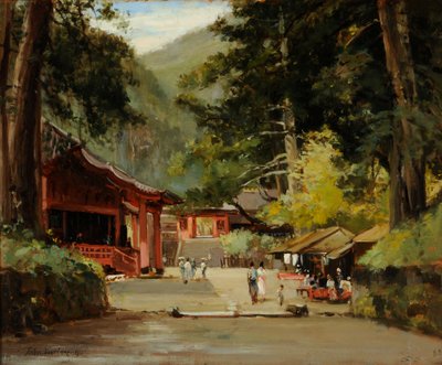 Entrance to the Mausoleum of Jyemiten, Nikko, Japan by John Jnr. Varley