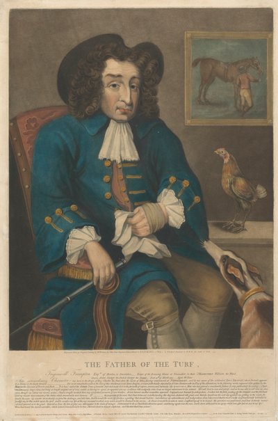 The Father of the Turf. Tregonwell Frampton, Esquire of Moreton in Dorsetshire - Keeper of Running Horses at Newmarket, to their Majesties William the Third, Queen Anne, George the First & George the Second by John Jones
