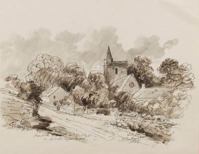 Kewstoke Church and Village, Weston Super Mare, Somerset, 1882 by John Joseph Barker