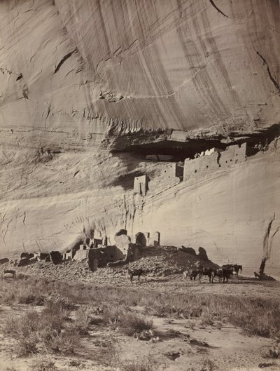 Ruins of Cliff Dwellings, Canyon de Chelly, Arizona, c. 1879-1881 by John K. Hillers