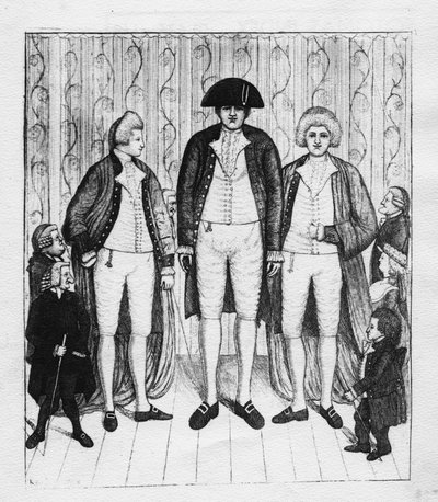Three Giants with a group of spectators by John Kay