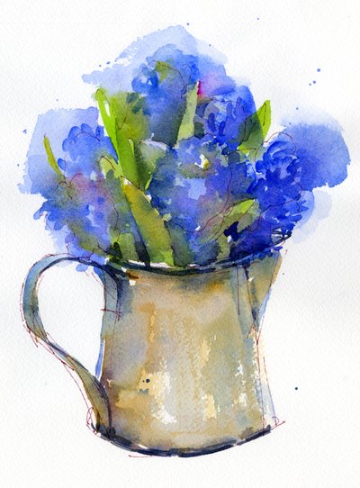 Hyacinth in pitcher, 2014 by John Keeling