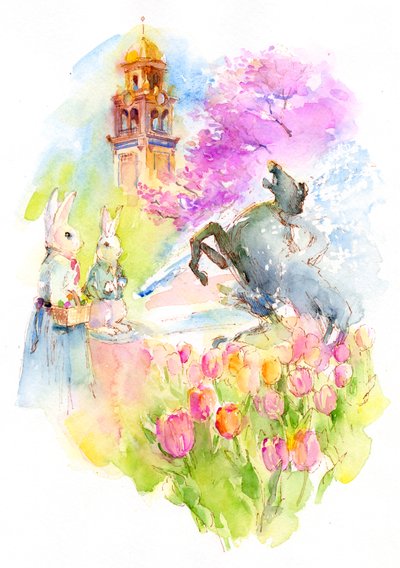 Plaza at Easter by John Keeling