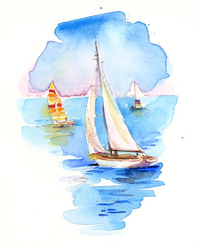 Sailboats by John Keeling
