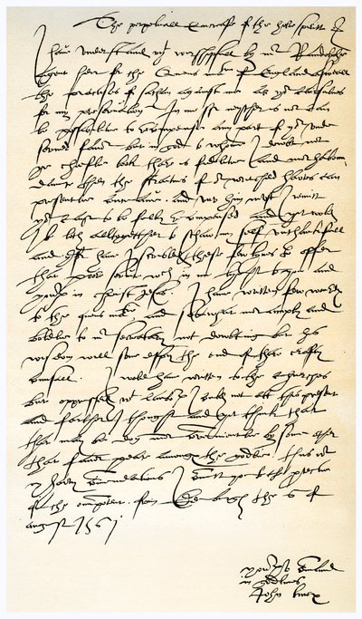 Letter from John Knox to Sir Nicholas Throgmorton, 6th August 1561 by John Knox