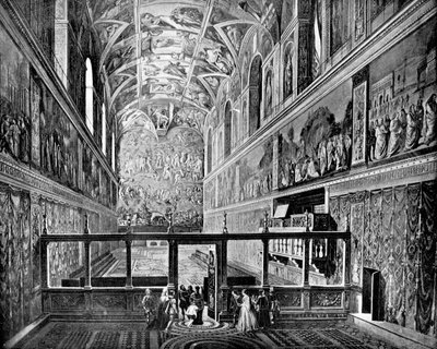 Sistine Chapel, Vatican, Rome, 1893 by John L. Stoddard