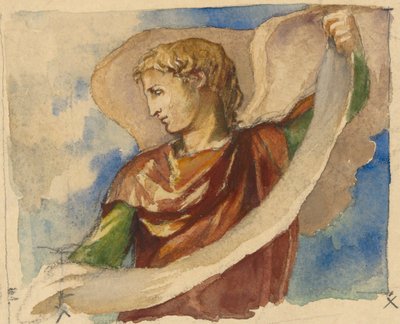 Study for Angel in Decoration of Tower, Trinity Church, Boston by John La Farge