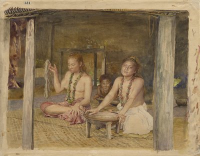 Siva with Siakumu Making Kava in Tofae