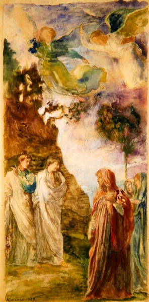 Three Marys: Study for the Southworth Window, Church of the Ascension, New York by John La Farge or Lafarge