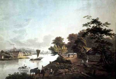 Millbank on the River Thames, engraved by F. Jukes by John Laporte