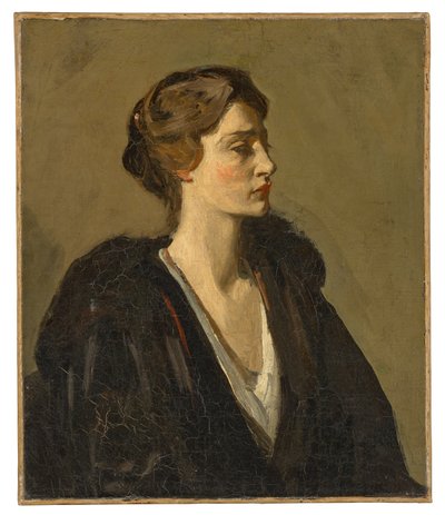 A Lady in Black (Lady Gwendeline Spencer-Churchill) by John Lavery