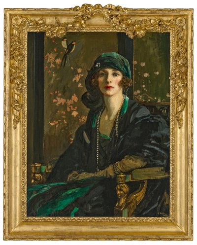 A Lady in Black and Green: Mrs Freda Dudley Ward by John Lavery