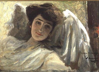 A Long Lady at Rest by John Lavery