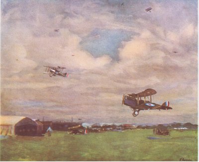 An aerodrome in 1918 by John Lavery