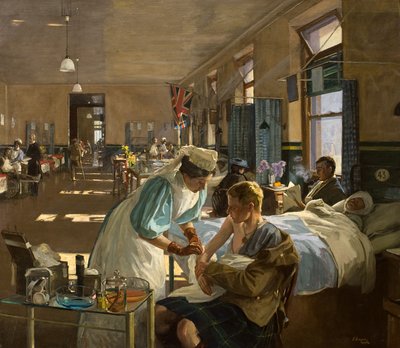 The First Wounded in London Hospital, August 1914 by John Lavery