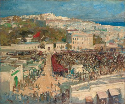 The Moorish Flag, Hoisted on the German Legation, Tangier by John Lavery
