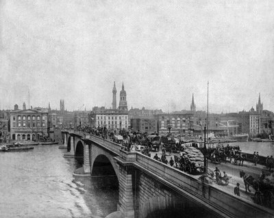 London Bridge Built in 1831 over Thames in London by John Lawson Stoddard
