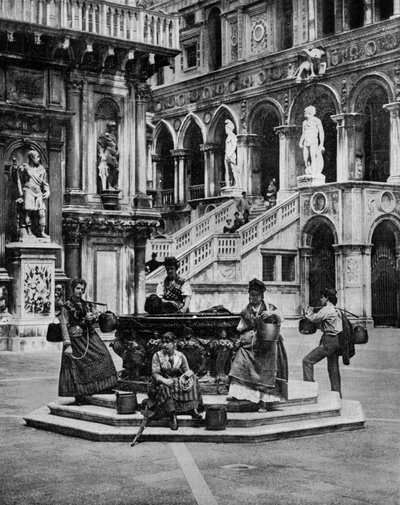 The Court of the Ducal Palace in Venice, Italy, c.1890 (photo by John Lawson Stoddard) by John Lawson Stoddard